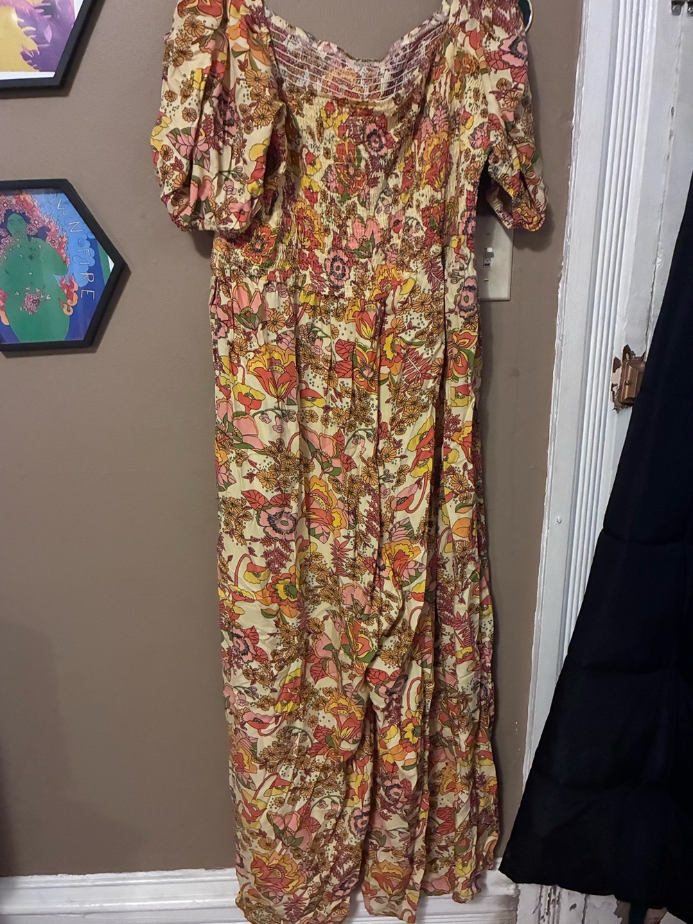 CIDER Wide leg retro floral jumpsuit | PLUS 3X